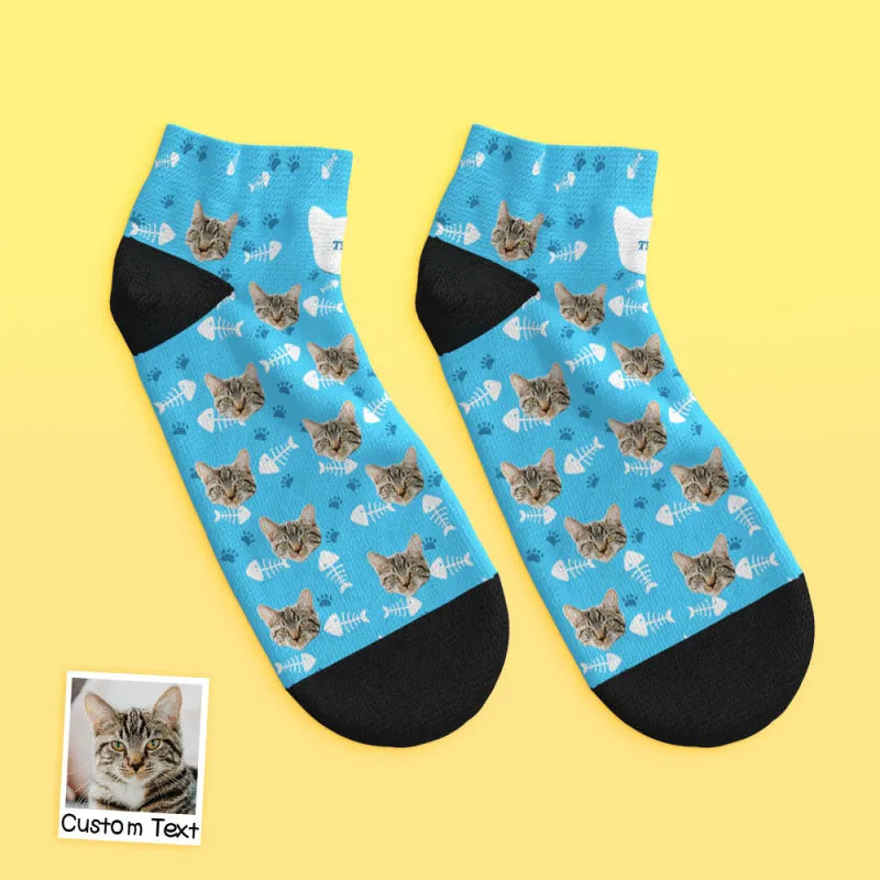 Cat Face Ankle Socks