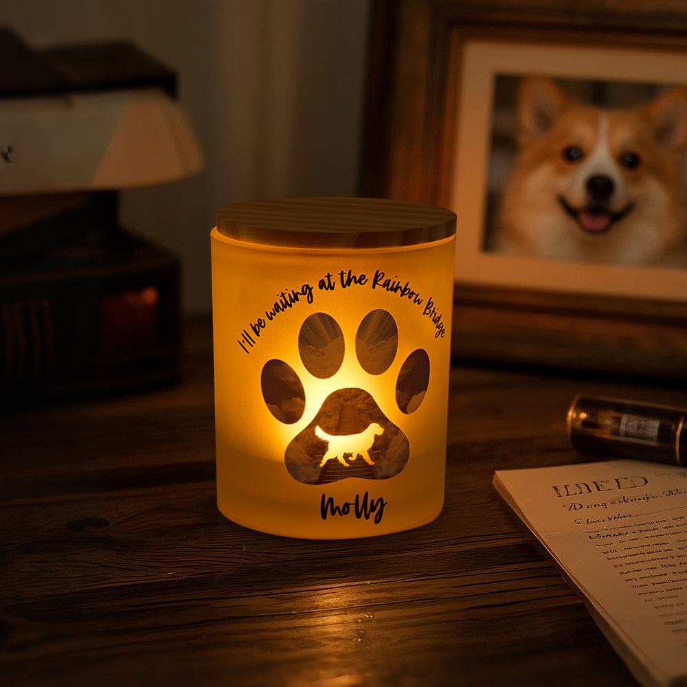 Dog Memorial Candle Jar