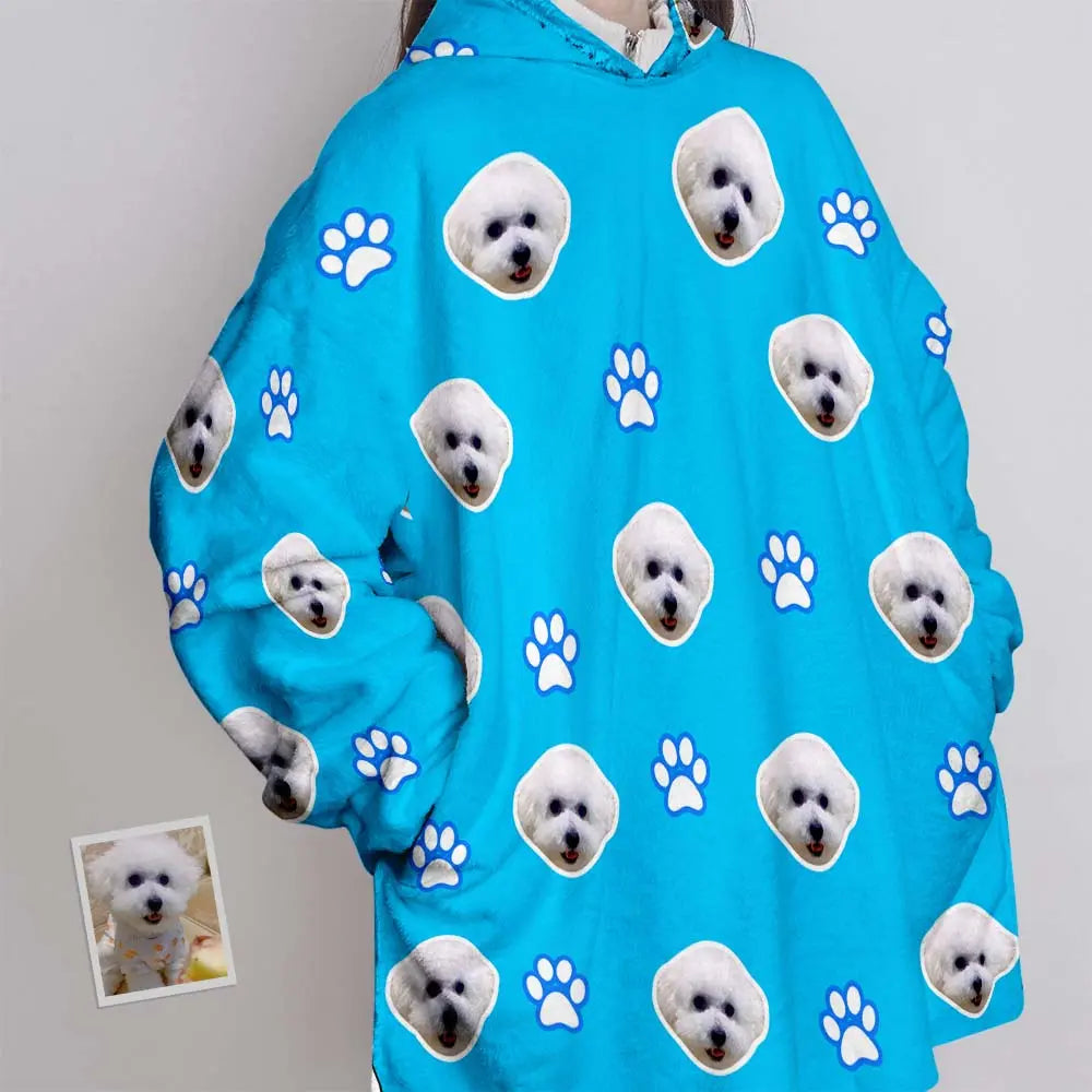 Pet Paw Blanket Hoodie