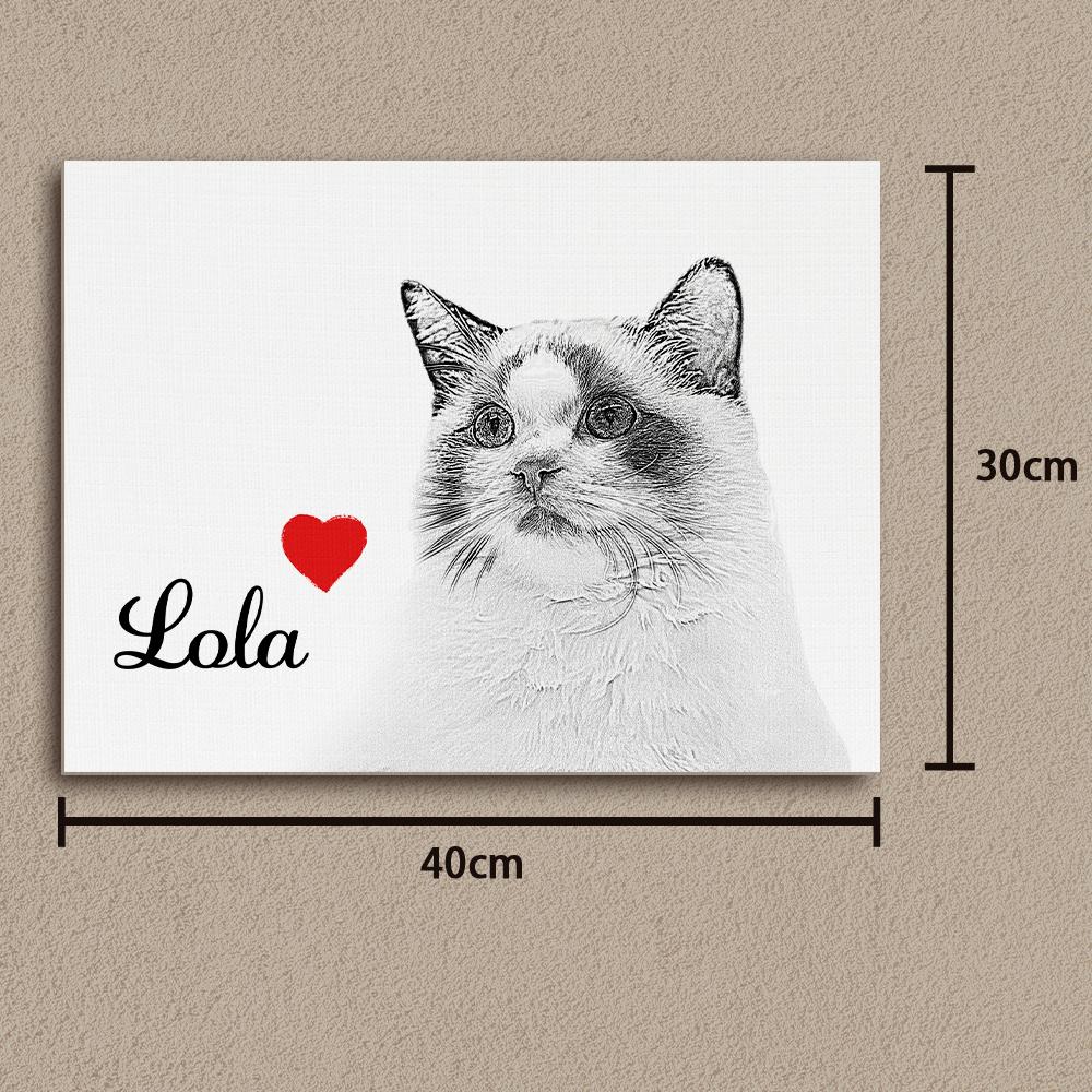 Custom Pet Canvas Portrait