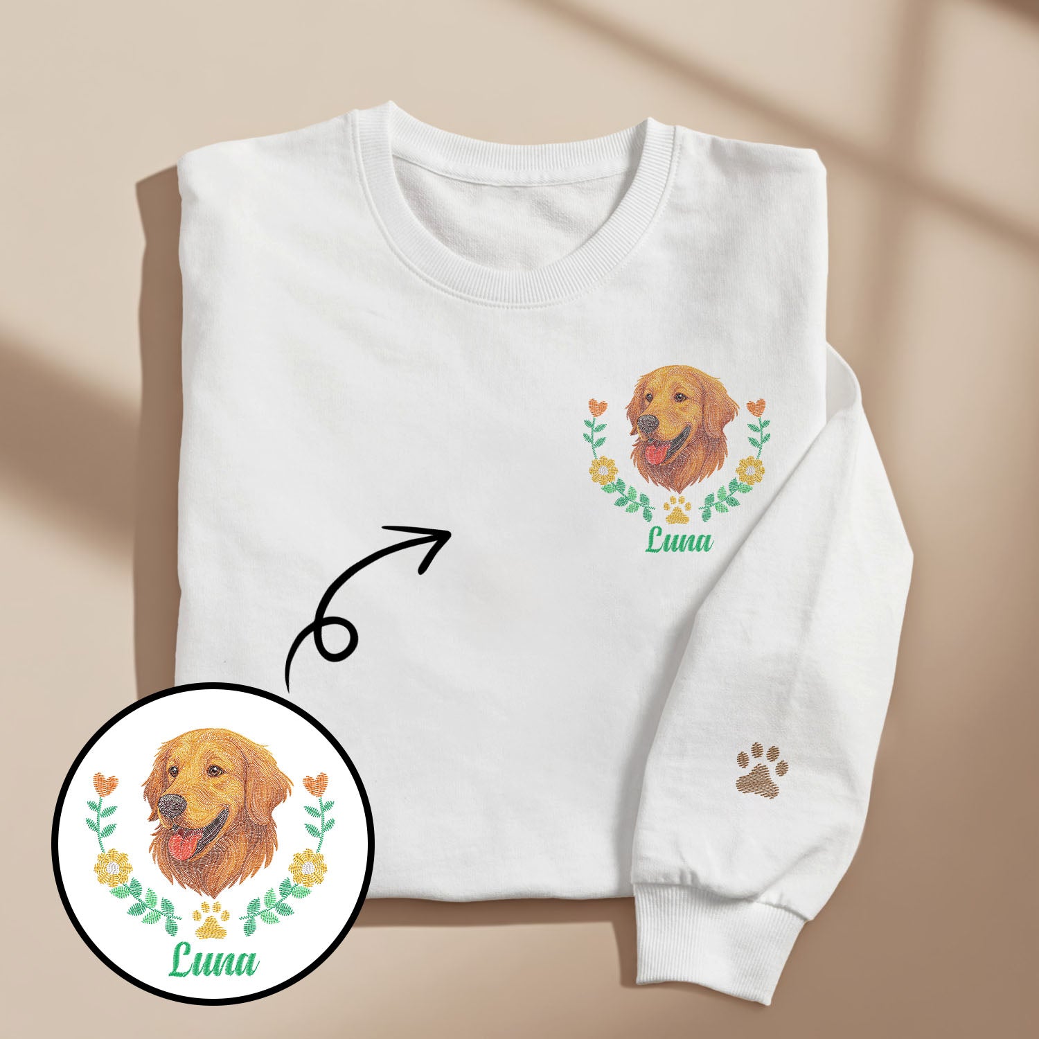 Wreath Pet Sweatshirt