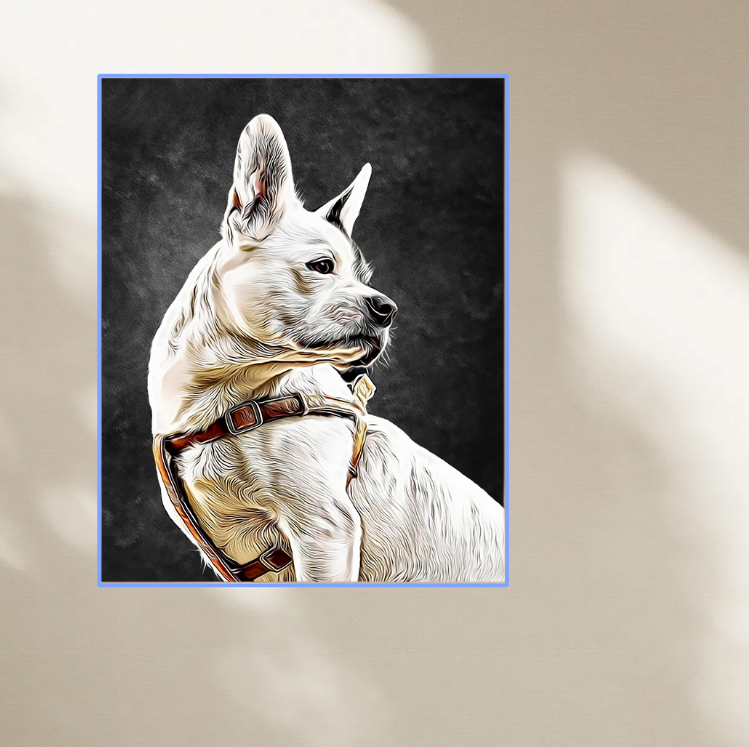Custom Pet Oil Painting Frame