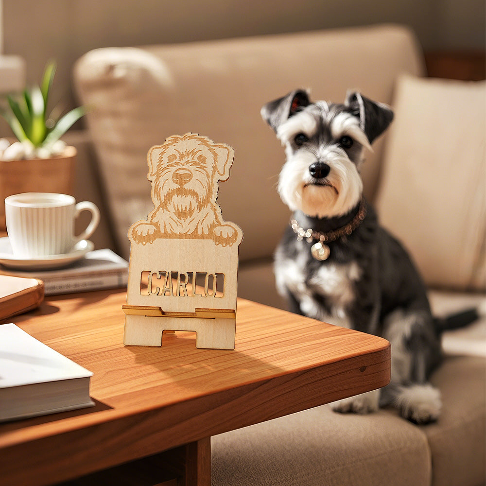 Pet Wooden Phone Stand