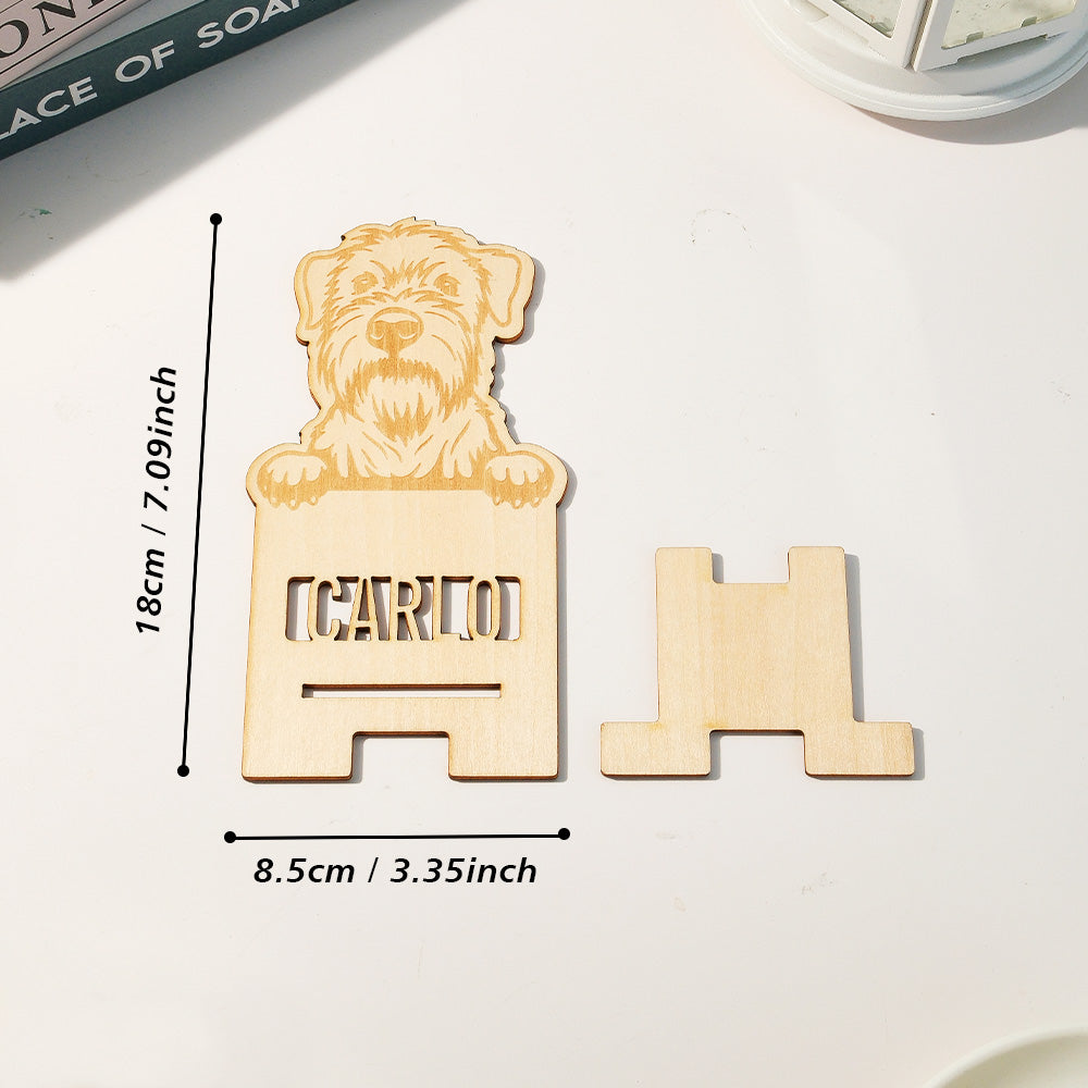 Pet Wooden Phone Stand