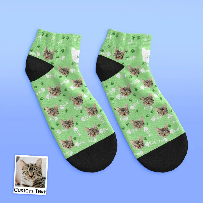 Cat Face Ankle Socks