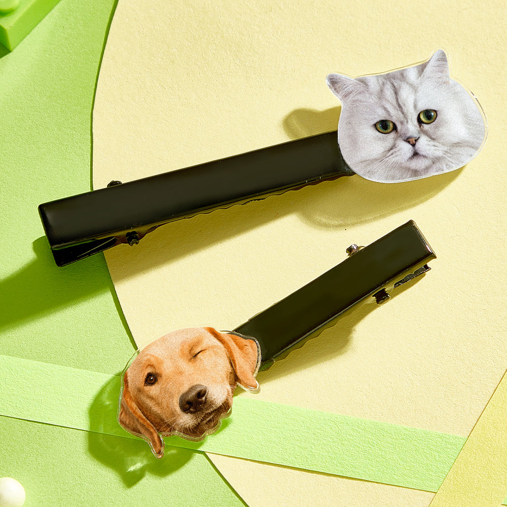 Pet Portrait Hair Clips