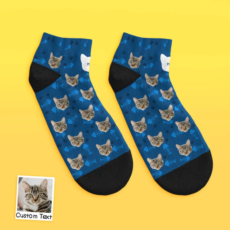Cat Face Ankle Socks