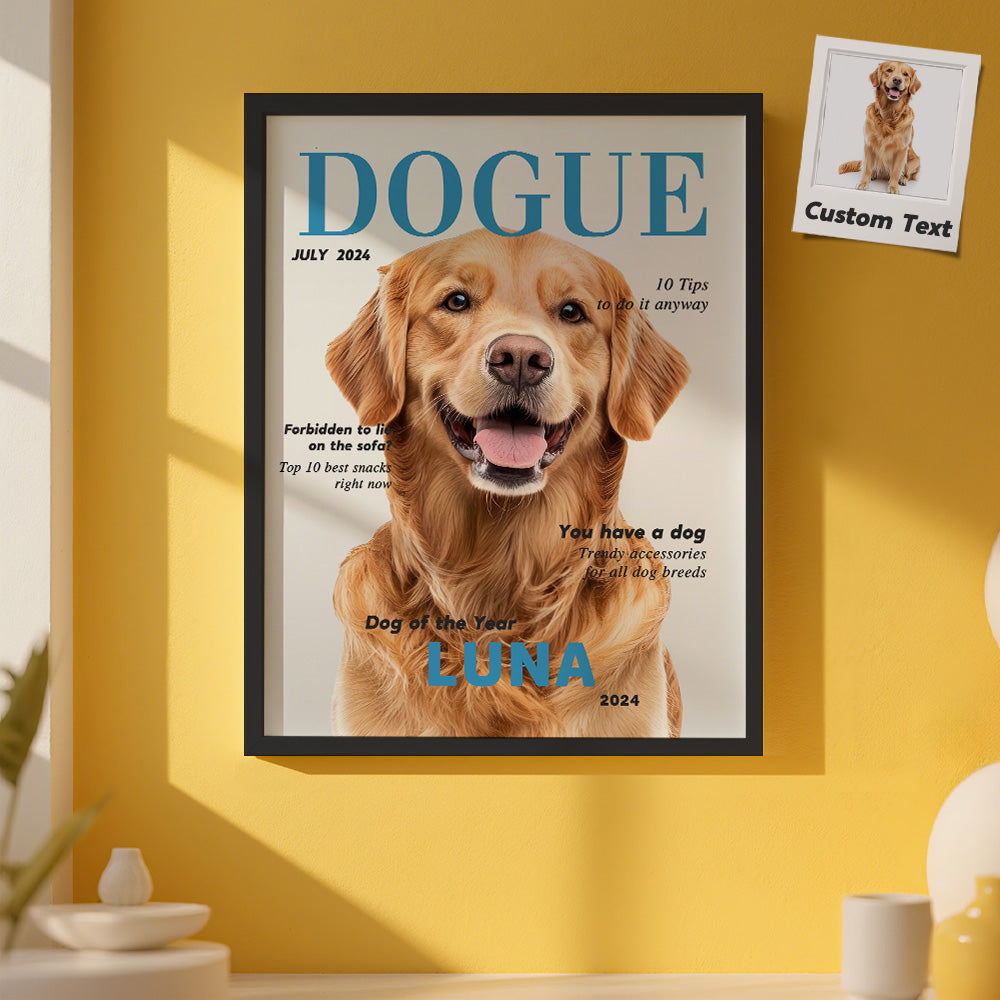 Custom Pet Magazine Poster Frame