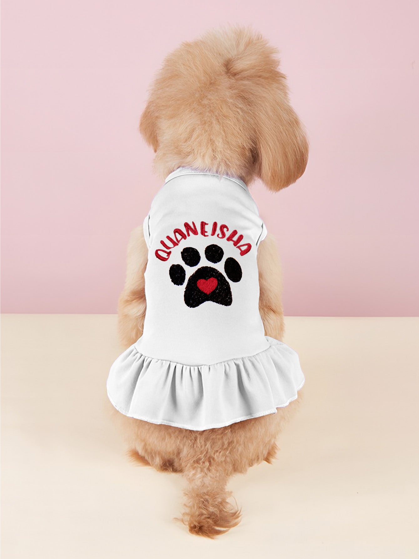 Pet Name Embroidered Dress