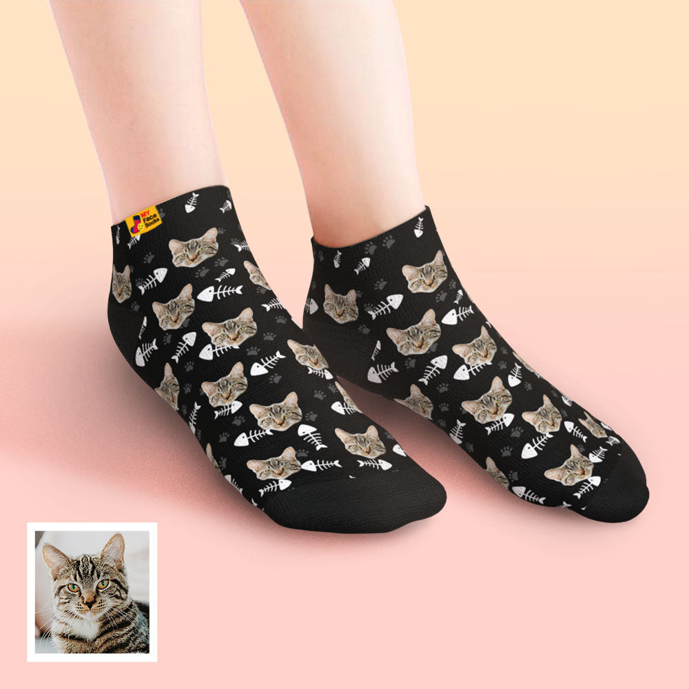 Cat Face Ankle Socks