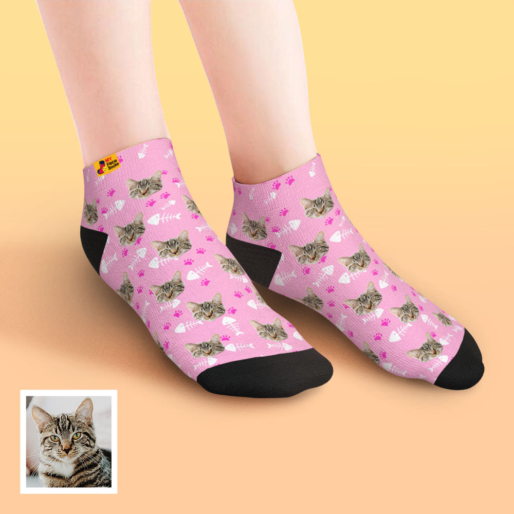 Cat Face Ankle Socks