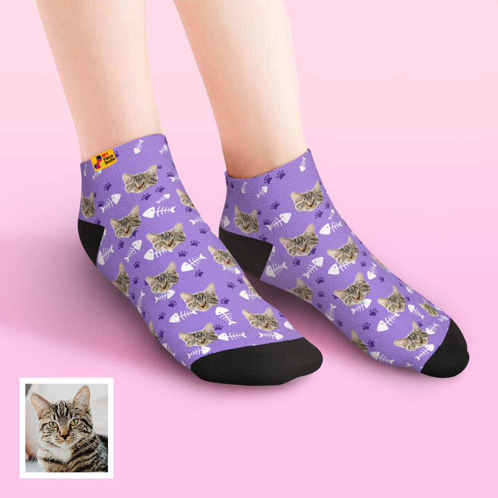 Cat Face Ankle Socks