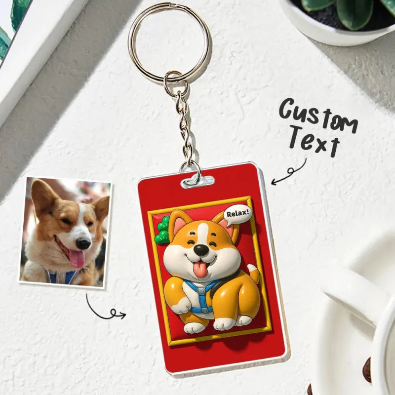 3D Pet Photo Keychain