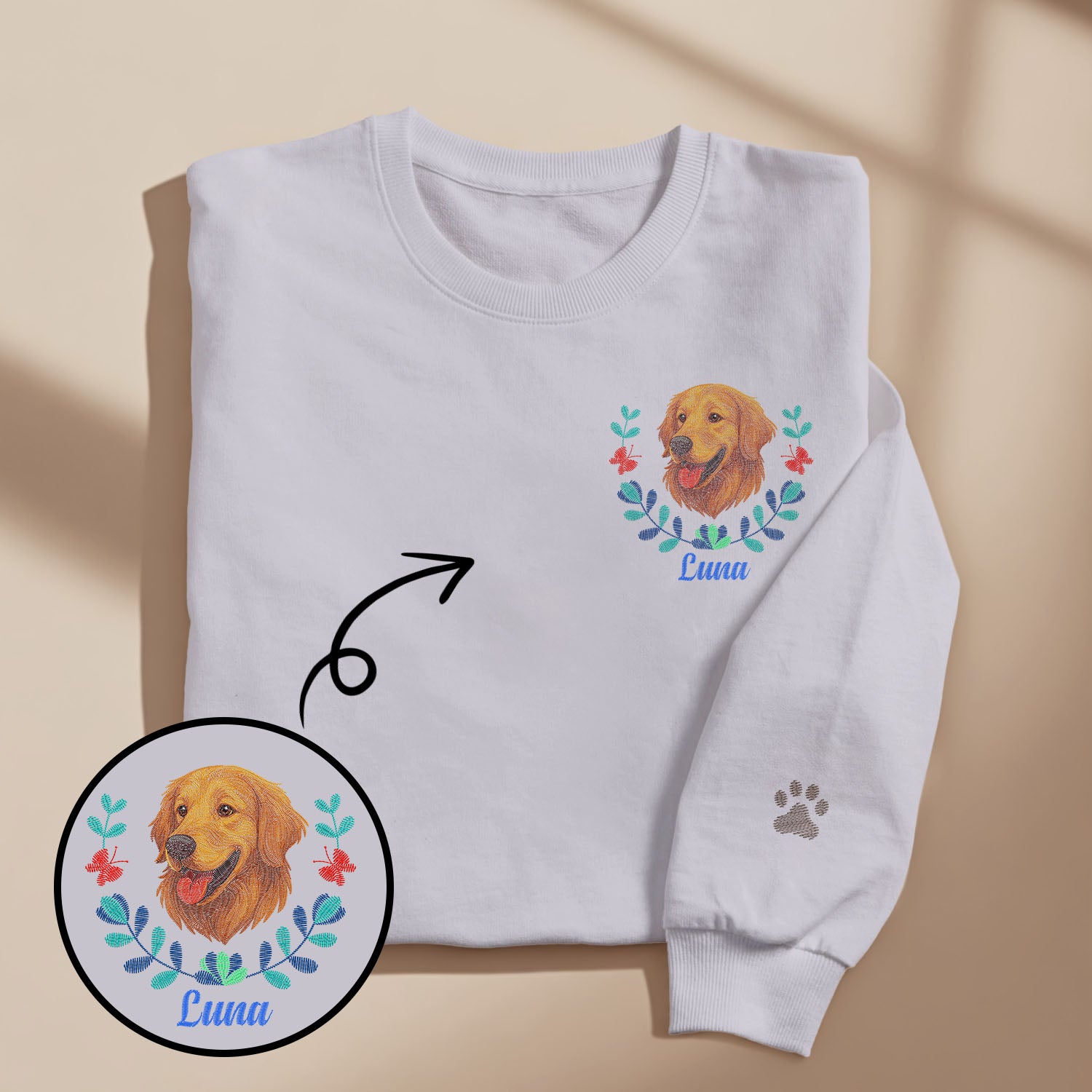 Wreath Pet Sweatshirt