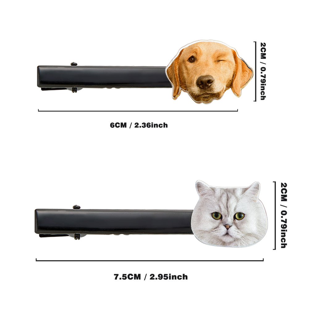 Pet Portrait Hair Clips